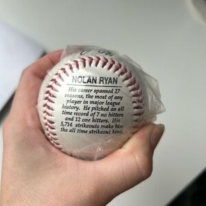 NEW Nolan Ryan Commemorative Baseball